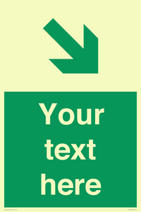 Custom Safe condition: Green Down right arrow